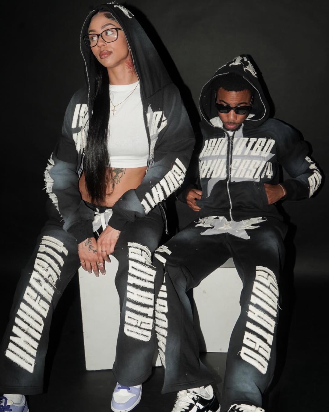 ISOLATED UNIVERSITY SWEATSUITS Distressed Embroidery Available 4 30 24 @12 Pm Est. Website live 4