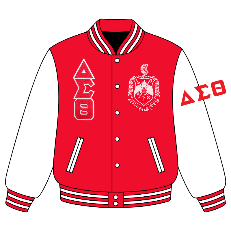 customs Delta sigma theta Vasity jacket- xlise international